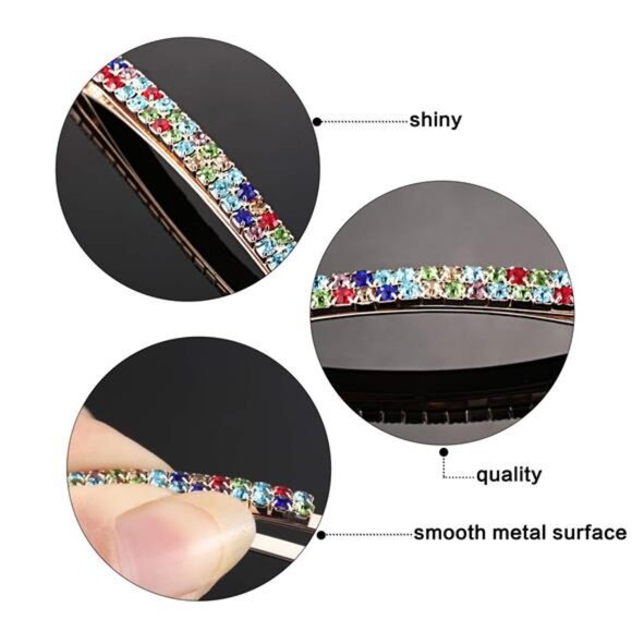 Yaomiao 16 Pieces Rhinestone Bobby Pins Double Row Decorative Fancy Hair Clips - Picture 4 of 8